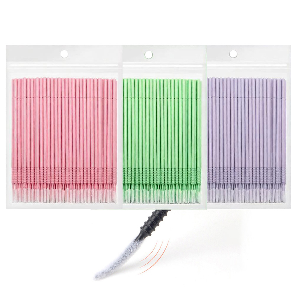 Eyelash Extension Adhesive - 500 قطعة من فرش تنظيف الرموش