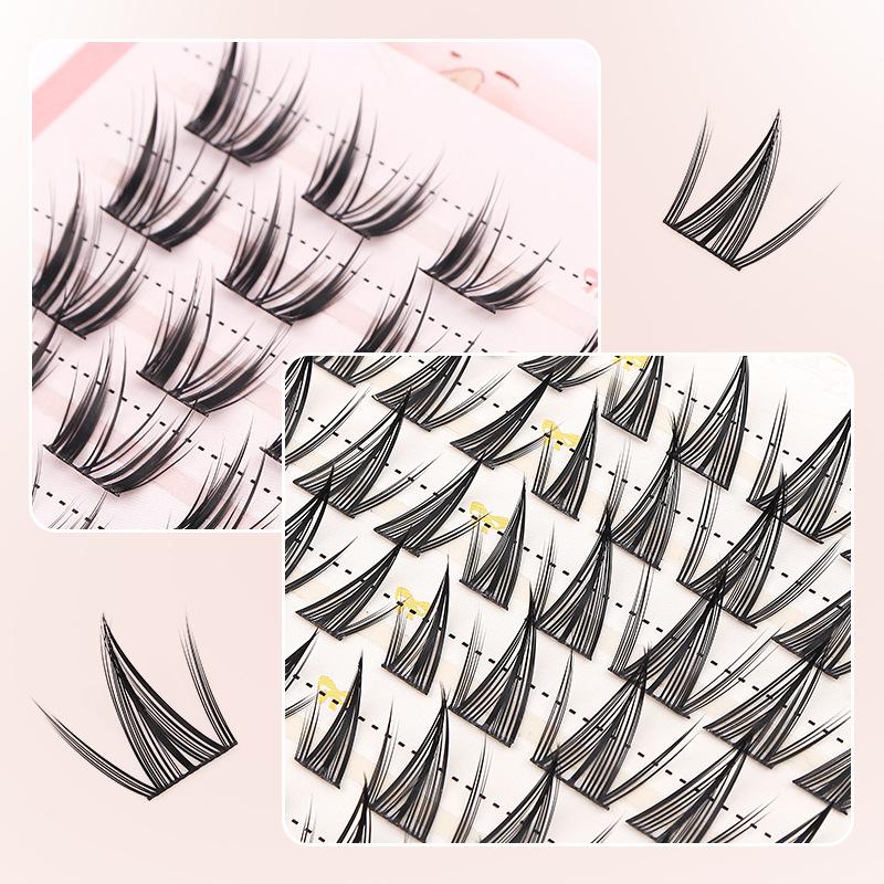 Lashes Eyelash Extension - رموش صناعية طبيعية بـ 10 صفوف،