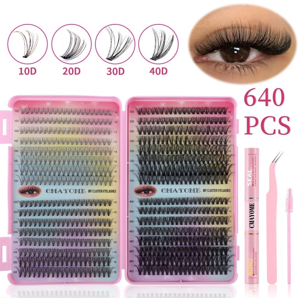 Eyelash Extension Volume Lashes - مجموعة رموش صناعية طبيعية المظهر 5D