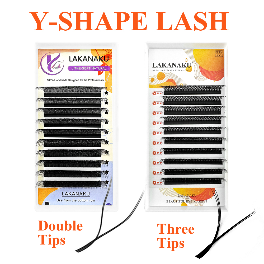 Eyelash Extension Y Shape - ملحقات رموش LAKANAKU Y أهداب وحجم