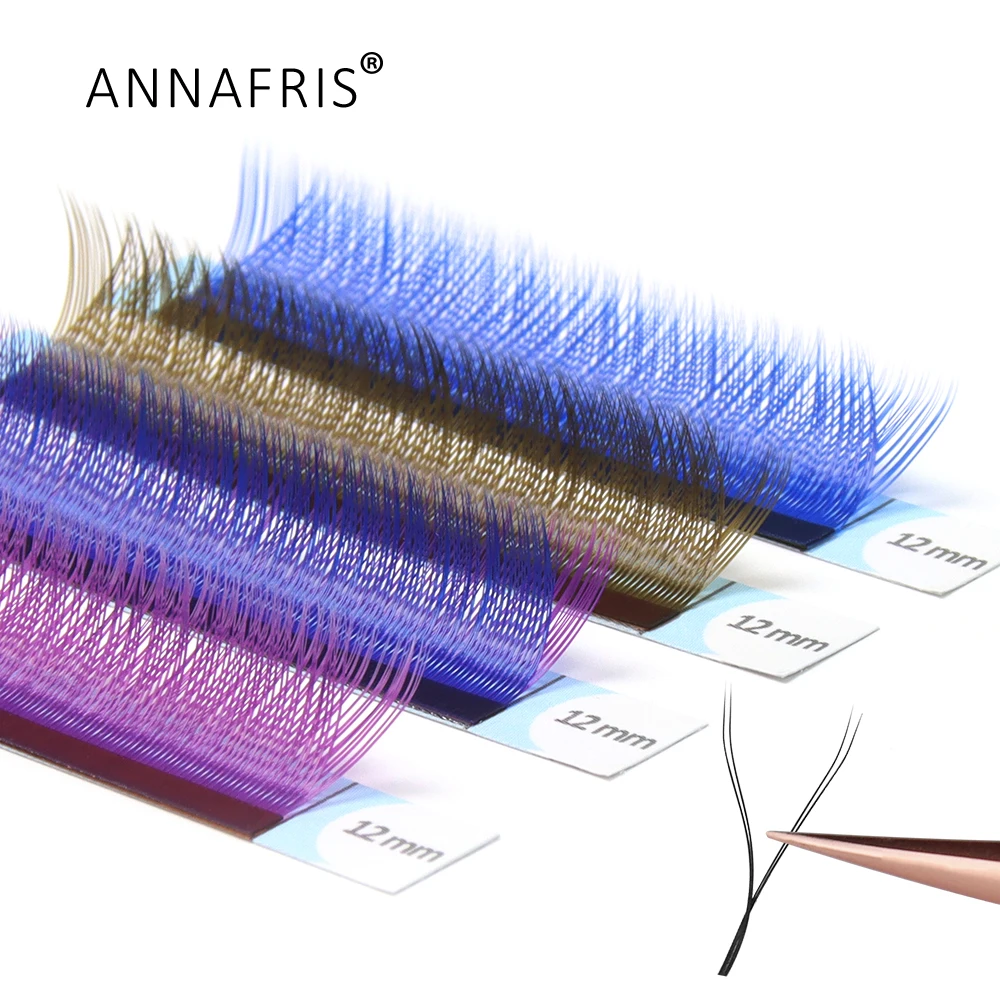 Eyelash Extension Y Shape - ANNAFRIS C/D حليقة YY جلدة اللون