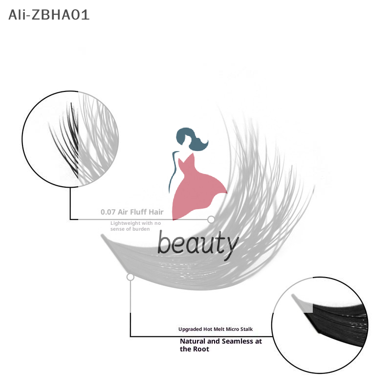 Eyelash Extension Volume Lashes - رموش ثلاثية الأبعاد من الفرو الصناعي،