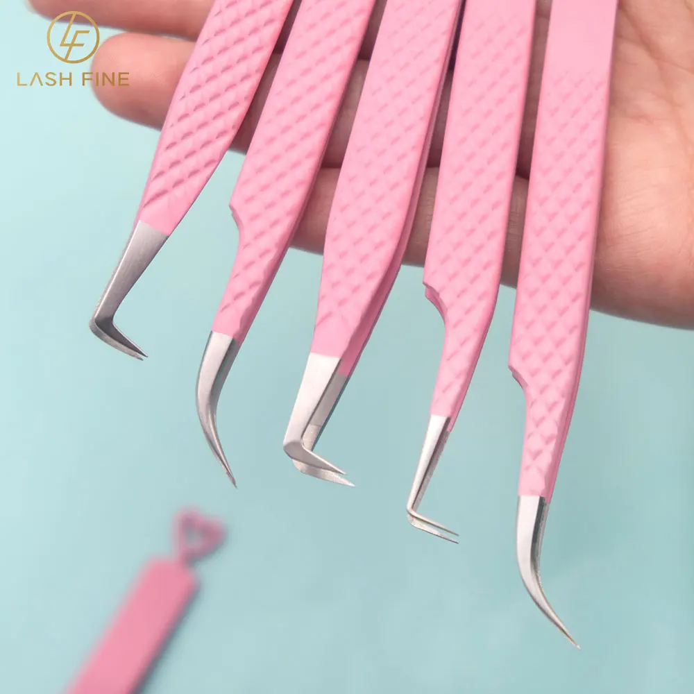 على شكل قلب رمش ملحقات الملقط  - مراجعة Eyelash Extension Volume Lashes وسعره