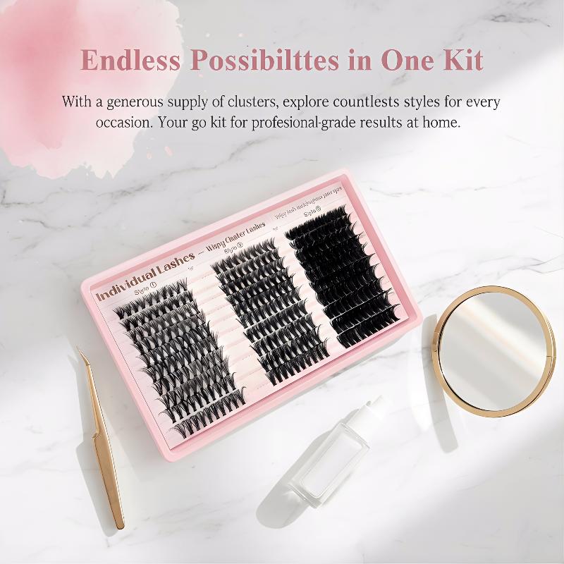 طقم تمديد الرموش DIY مع رموش ف - مراجعة Eyelash Extension Volume Lashes وسعره