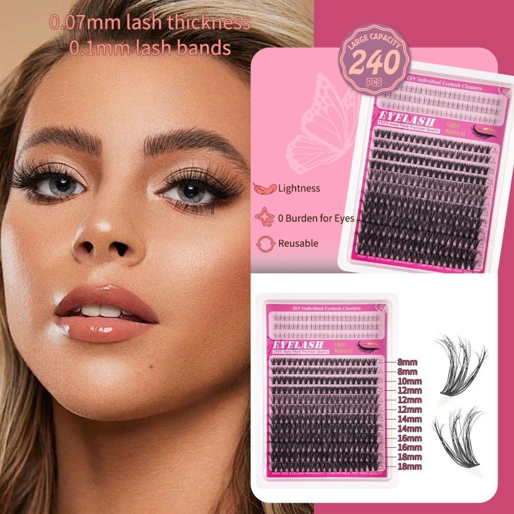 رموش صناعية بطول 8-18 مم، تلتص - مراجعة Faux Mink Lash وسعره
