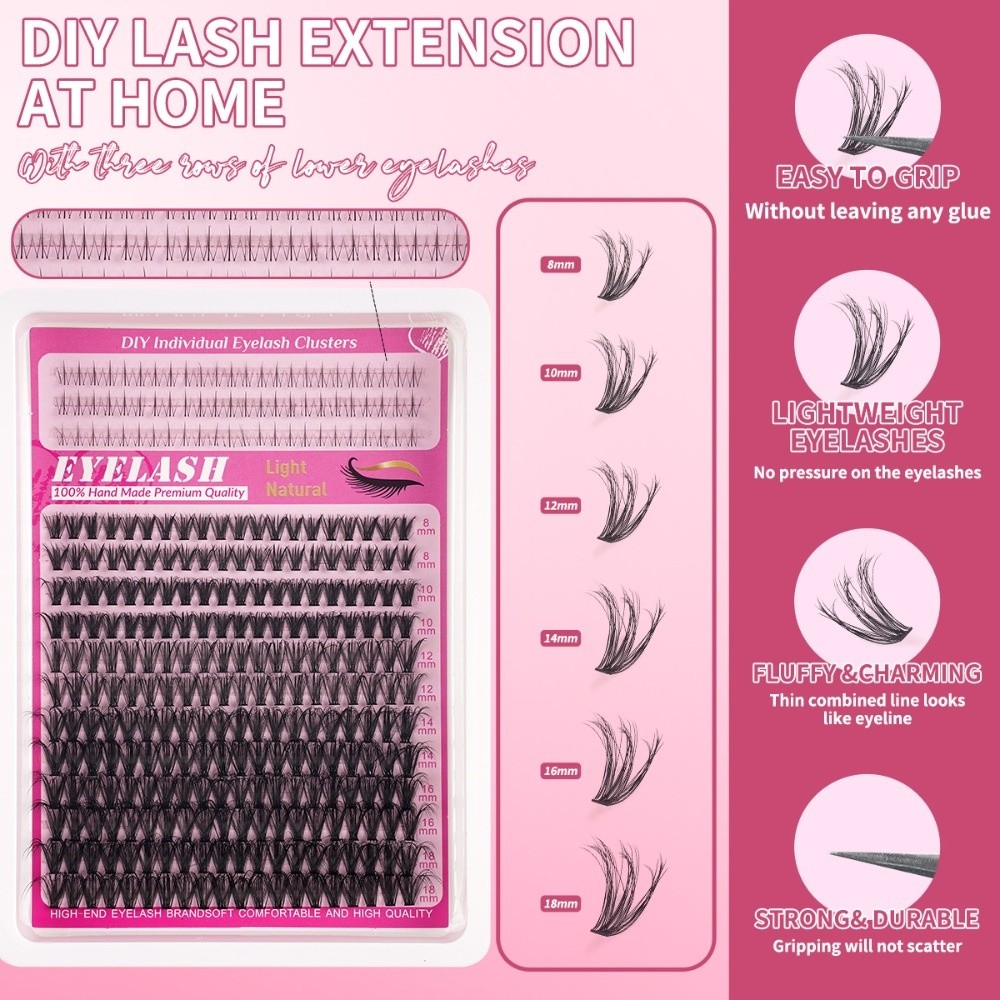 رموش صناعية بطول 8-18 مم، تلتص - مراجعة Faux Mink Lash وسعره