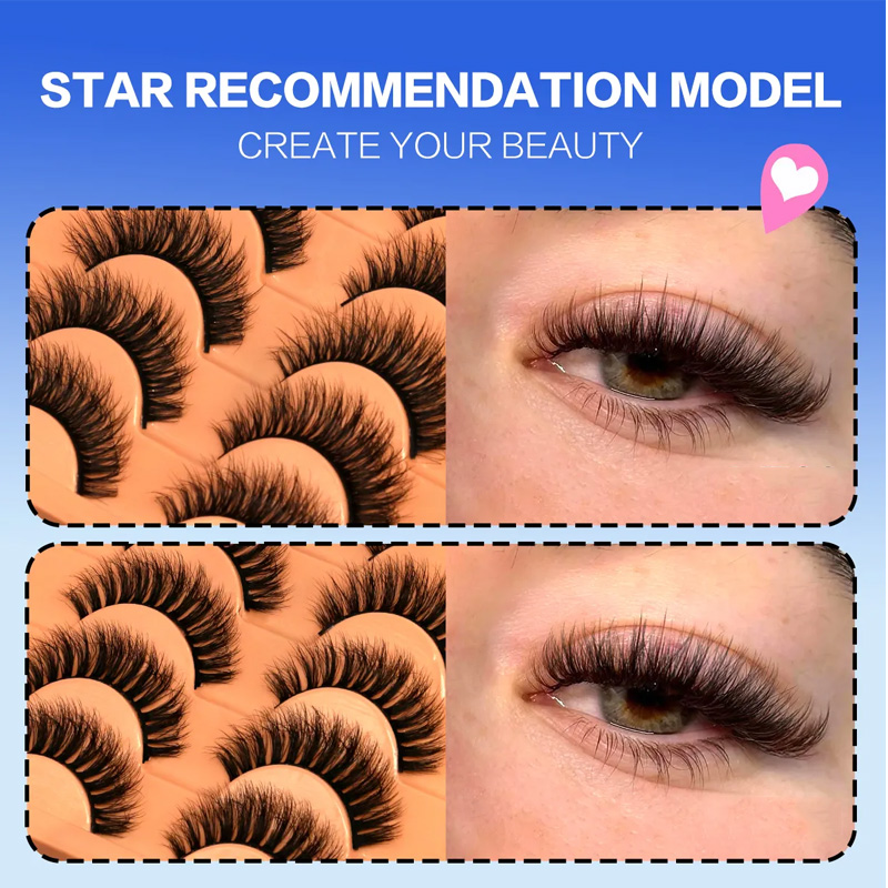 10 أزواج من الرموش الصناعية 6D - مراجعة Faux Mink Lash وسعره
