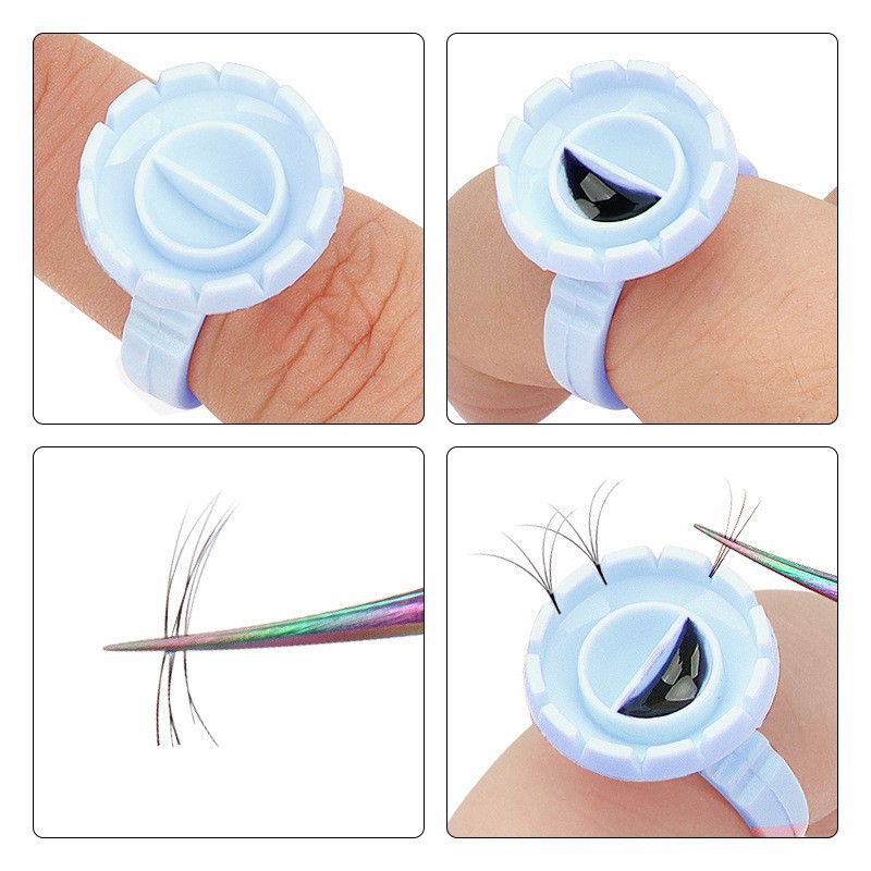 100 قطعة حامل حلقة الغراء القا - مراجعة Eyelash Extension Volume Lashes وسعره