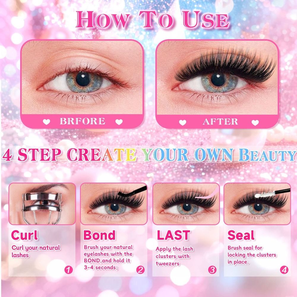 رموش صناعية بمظهر طبيعي، نمط خ - مراجعة Lashes Eyelash Extension وسعره