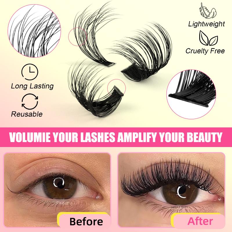 طقم رموش عنقودية، رموش فردية،  - مراجعة Eyelash Extension Volume Lashes وسعره