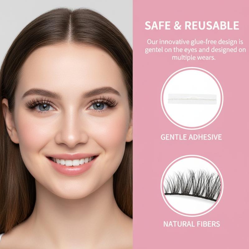 رموش سوداء ذاتية اللصق بدون غر - مراجعة Lash Adhesive Glue وسعره