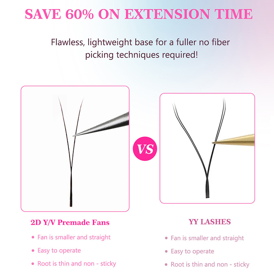 رموش RUJADE ثنائية الأبعاد على - مراجعة Eyelash Extension Y Shape وسعره