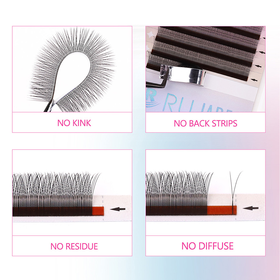 رموش RUJADE ثنائية الأبعاد على - مراجعة Eyelash Extension Y Shape وسعره